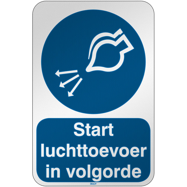 ISO Safety Sign  Start air supply in launch sequence