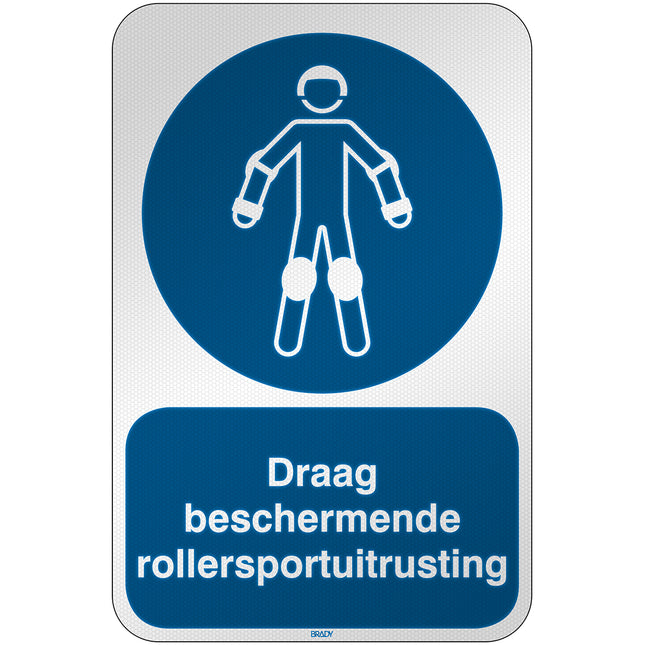 ISO Safety Sign  Wear protective roller sport equipment