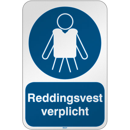 ISO Safety Sign  Wear personal flotation devices