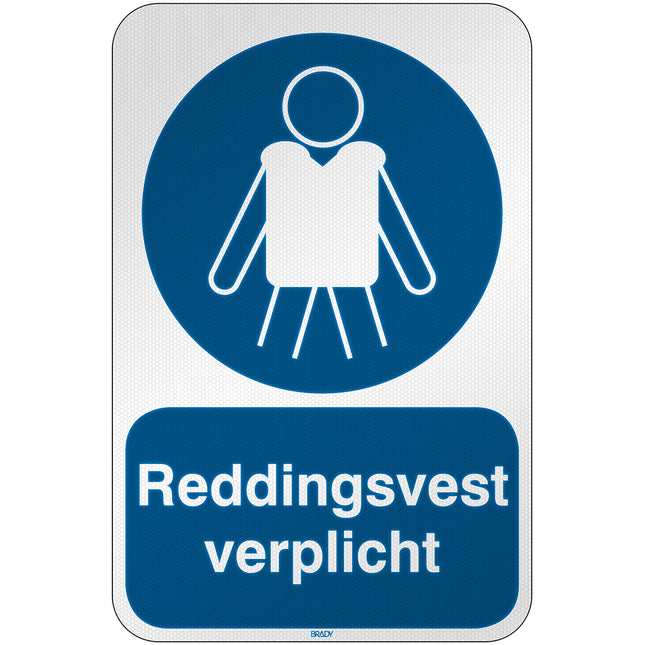 ISO Safety Sign  Wear personal flotation devices