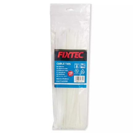 Fixtec 100 PCS Heavy Duty Nylon Cable Ties Pack