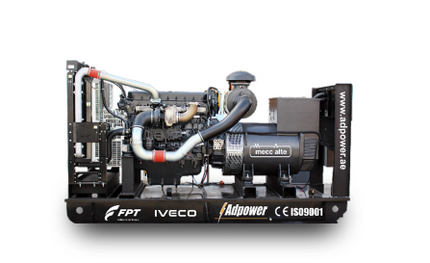 مولد ديزل 350 k.v.a – تبريد مائي، 400 فولت، بغطاء صامت ومفتوح