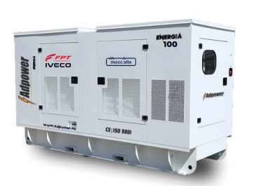 مولد ديزل 100 k.v.a – تبريد مائي، 400 فولت، بغطاء صامت ومفتوح (IA80)