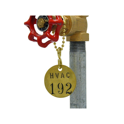 Stamped Brass Valve Tags No Text
