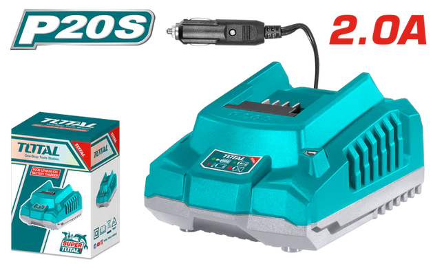 Total Tools P20S 20V Battery Charger 2A Car Socket TFCLI2012