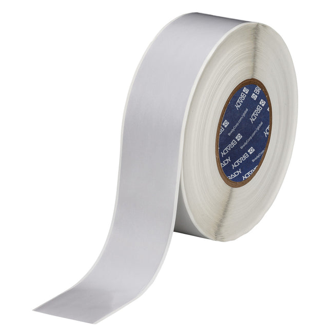 76 mm Core Continuous Matt Silver Polyester with Acrylic Adhesive Labels