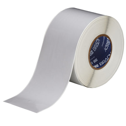 76 mm Core Continuous Matt Silver Polyester with Acrylic Adhesive Labels