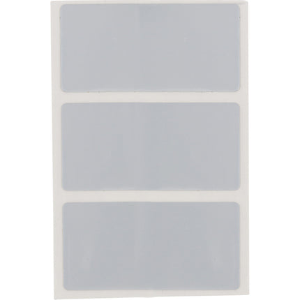 76 mm Core Satin Silver Polyester with Rubber Adhesive Labels