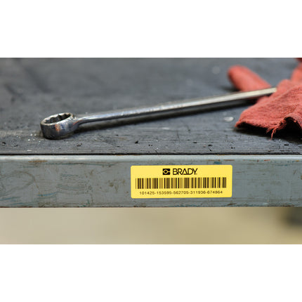 76 mm Core Glossy Yellow Polyester Barcode and Rating Plate Labels