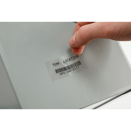76 mm Core High Adhesion Clear Polyester Barcode Labels