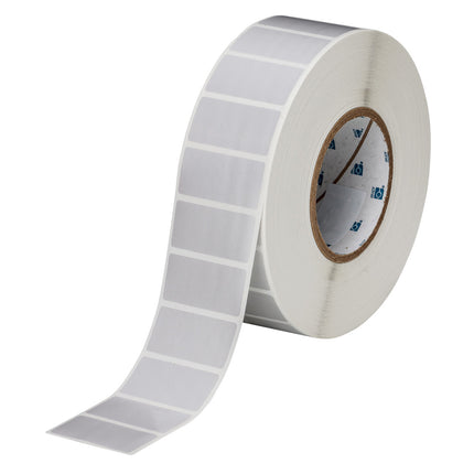 76 mm Core Satin Silver Polyester with Rubber Adhesive Labels