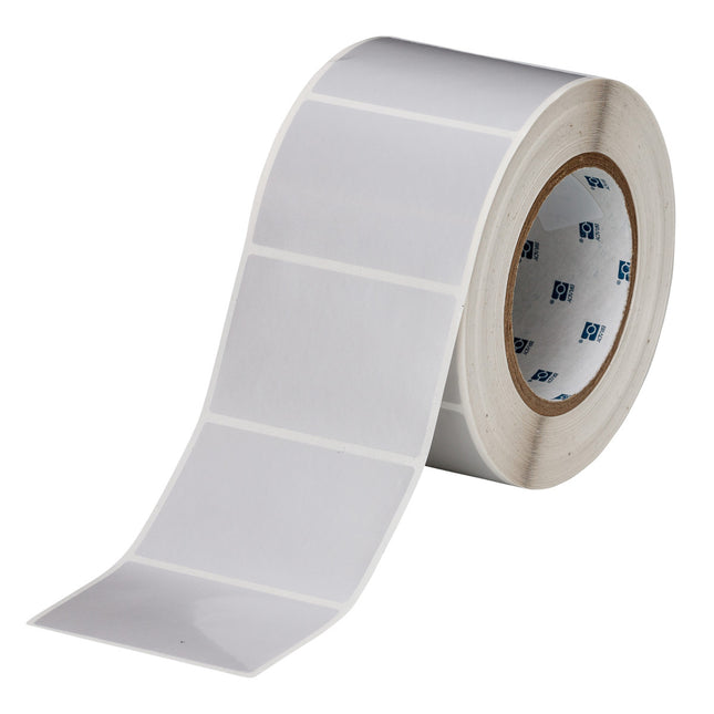 76 mm Core Satin Silver Polyester with Acrylic Adhesive Labels
