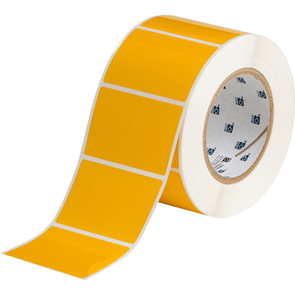 76 mm Core Glossy Yellow Polyester Barcode and Rating Plate Labels