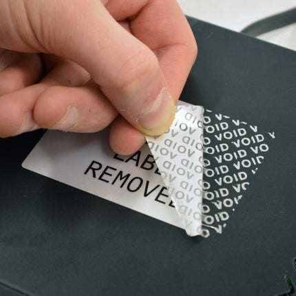 76 mm Core VOID Indicating Metallised Polyester Labels