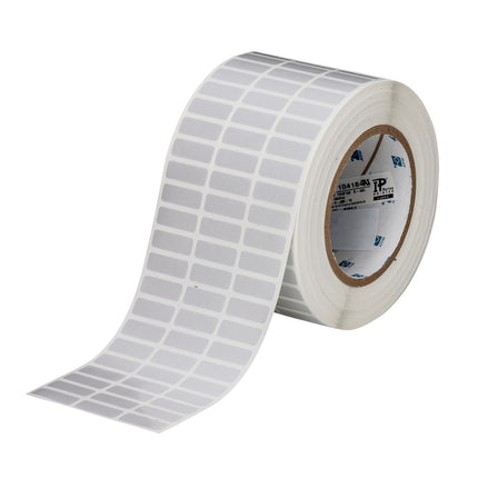 76 mm Core Satin Silver Polyester with Rubber Adhesive Labels