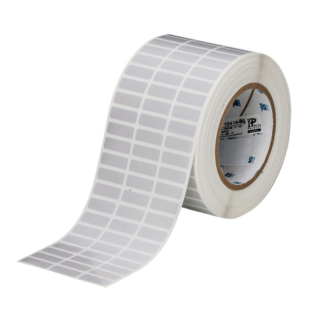 76 mm Core Satin Silver Polyester with Rubber Adhesive Labels