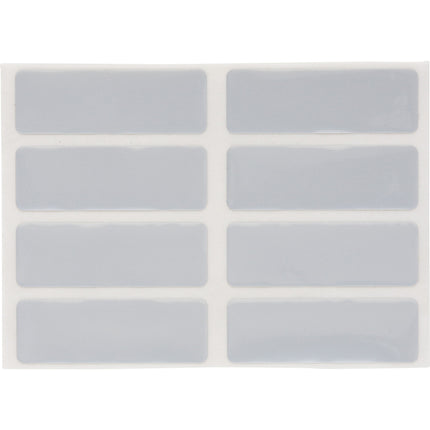 76 mm Core Satin Silver Polyester with Rubber Adhesive Labels