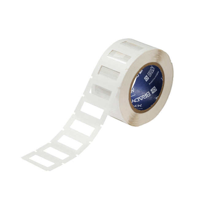 One Step Protect Backside Printed Clear Polyester Labels with White Adhesive Border for 76 mm Core Printers 254 mm x 508 mm