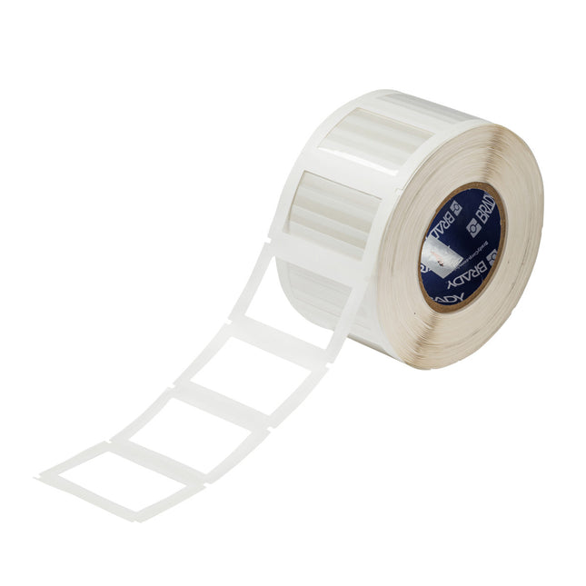 One Step Protect Backside Printed Clear Polyester Labels with White Adhesive Border for 76 mm Core Printers 508 mm x 762 mm