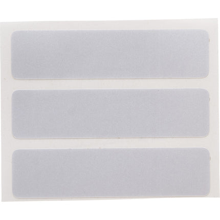 76 mm Core Satin Silver Polyester with Rubber Adhesive Labels
