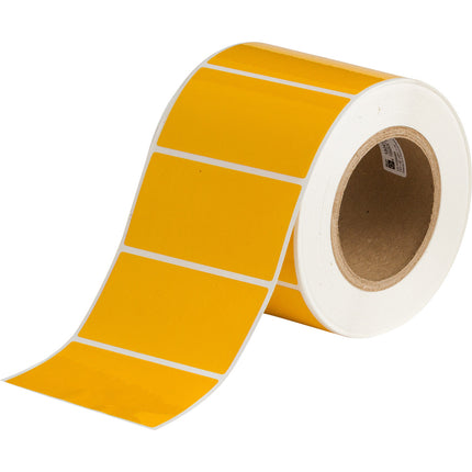 76 mm Core Glossy Yellow Polyester Barcode and Rating Plate Labels
