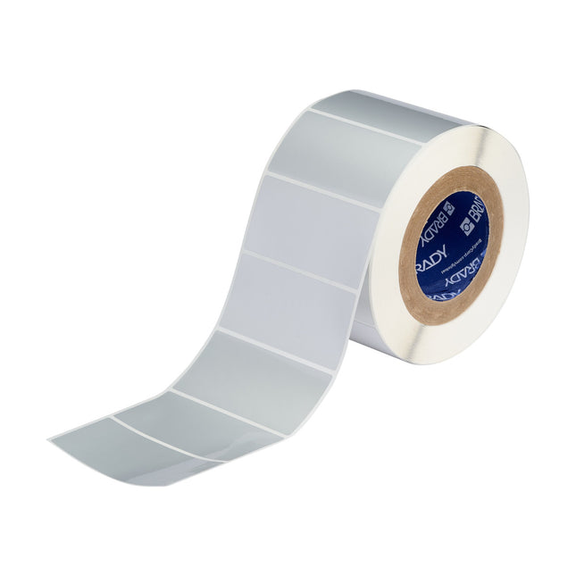 76 mm Core Metallised Glossy Polyester with 2 mil Adhesive Labels