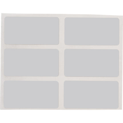 76 mm Core Satin Silver Polyester with Rubber Adhesive Labels