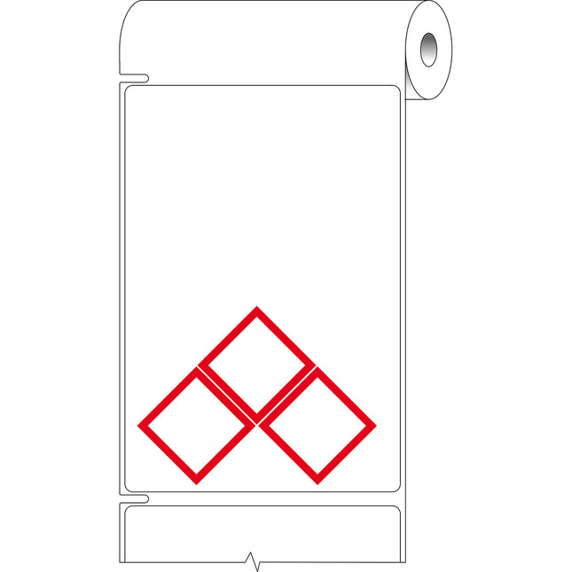 25 mm Small Core Preprinted GHS CLP labels