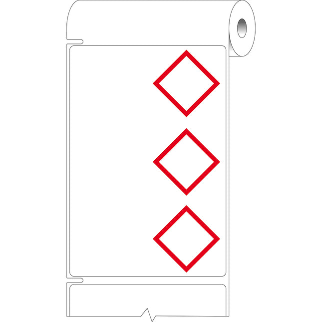 25 mm Small Core Preprinted GHS CLP labels