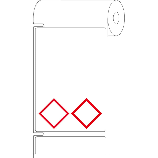 25 mm Small Core Preprinted GHS CLP labels