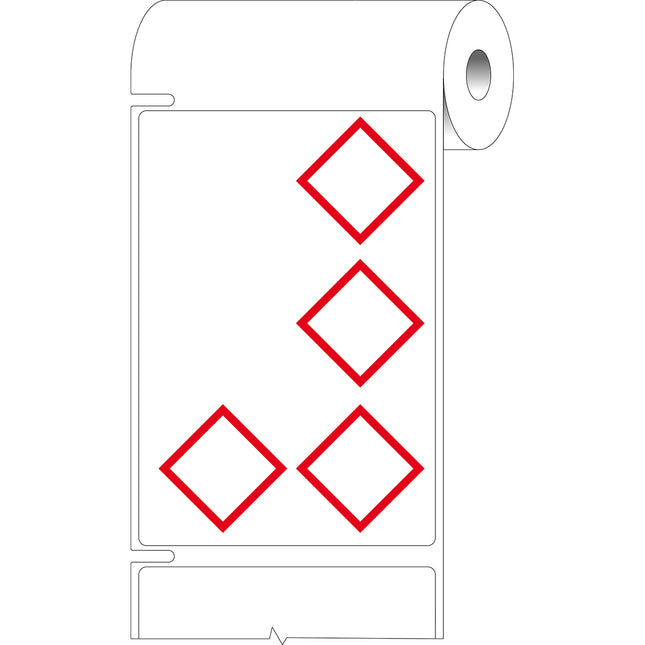25 mm Small Core Preprinted GHS CLP labels