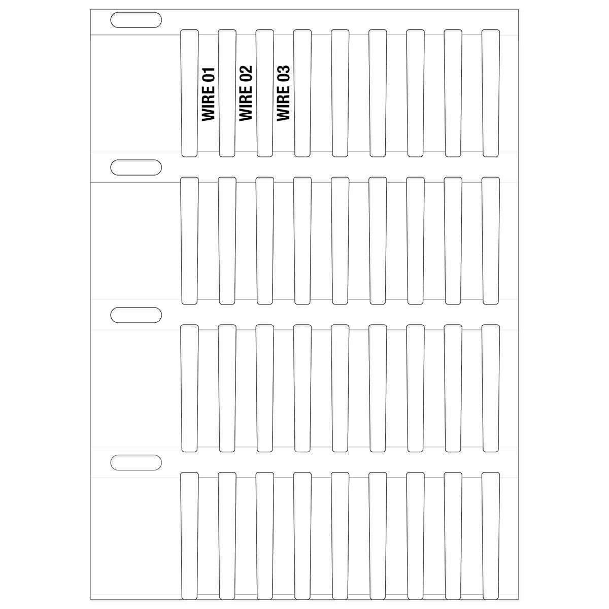 Marking Label Rdu303029 Rigid DuraSleeve Wire Marking labels for Thermal Transfer Printers ...