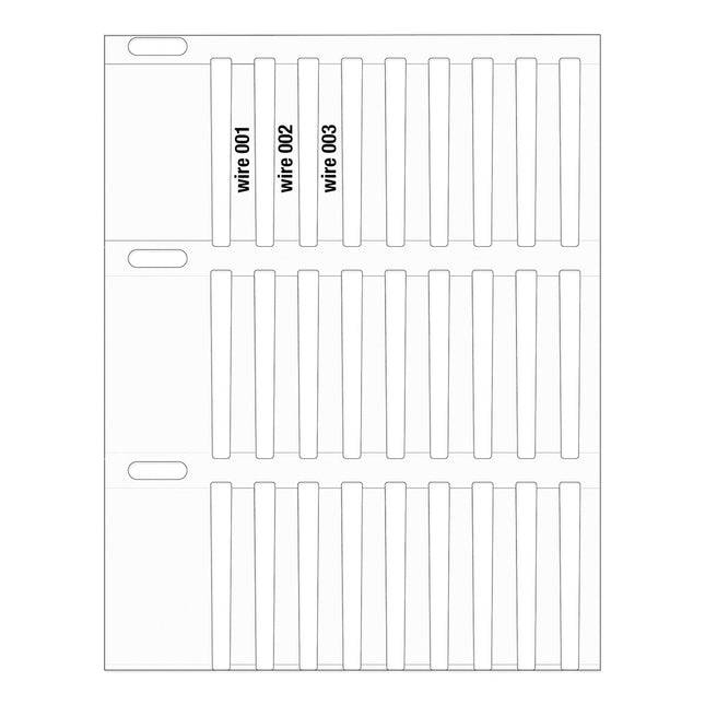 Rigid DuraSleeve Wire Marking labels for Thermal Transfer Printers