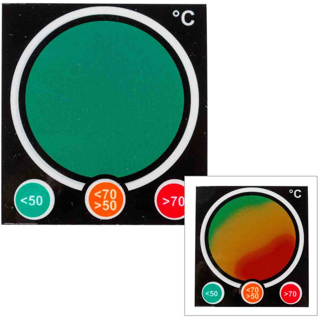 Temperature Indicating 3 Level Labels