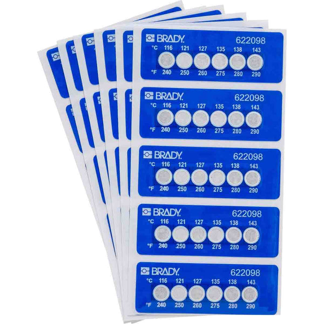 Temperature Indicating 6 Level Labels