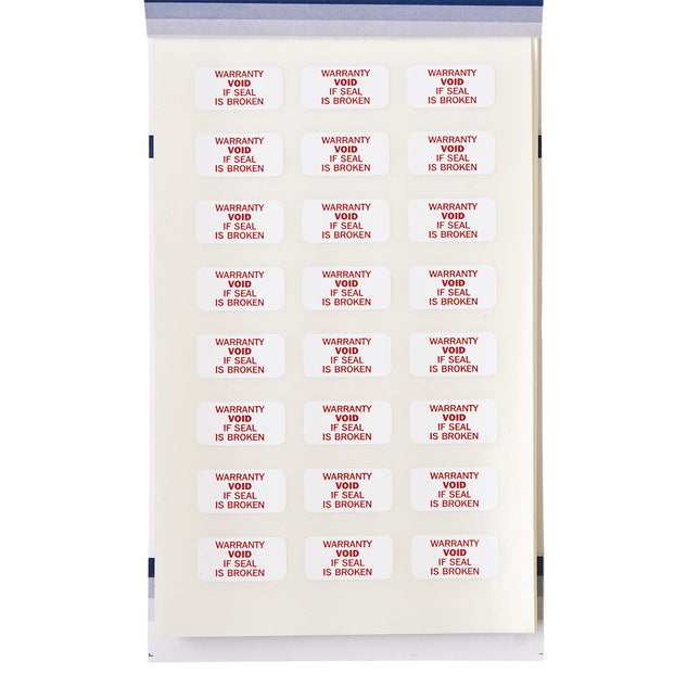 Tamper Seal Vinyl Film  WARRANTY VOID IF SEAL IS BROKEN
