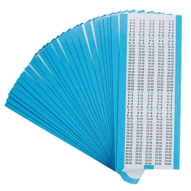Consecutive Numbers Repeated Fine Wire Markers