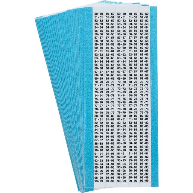 Consecutive Numbers Repeated Fine Wire Markers