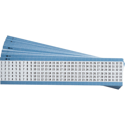 Consecutive Numbers Vinyl Film Wire Markers