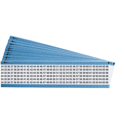 Consecutive Numbers Vinyl Film Wire Markers