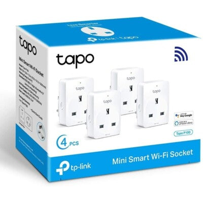 Tapo P100 (4-Pack) | مقبس ذكي صغير بتقنية Wi-Fi