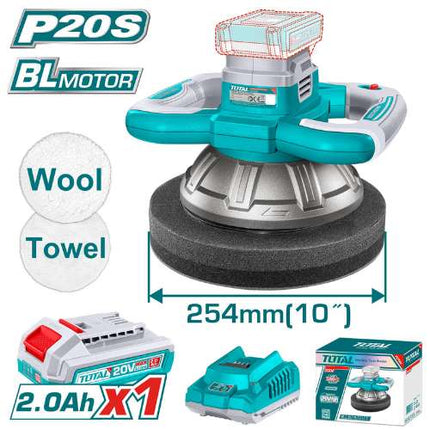 Total Tools 20V Cordless Polisher with Brushless Motor
