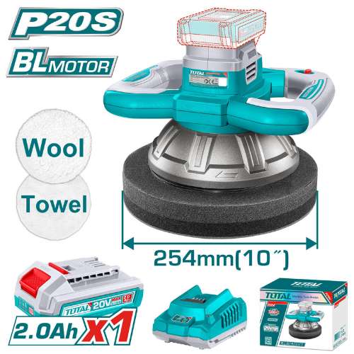 Total Tools 20V Cordless Polisher with Brushless Motor