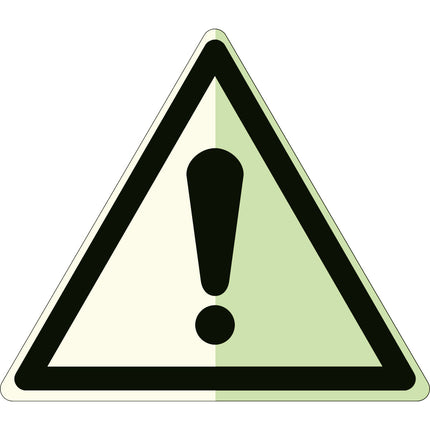 Glowinthedark safety sign