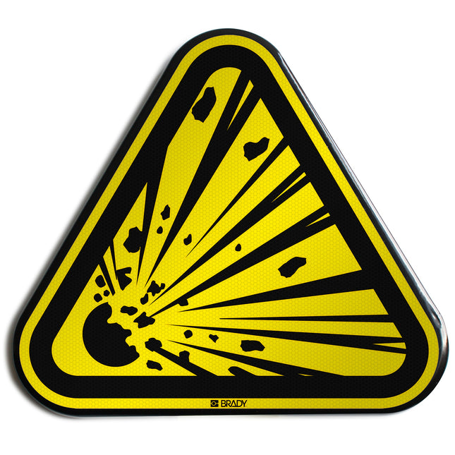 ISO Safety Sign  Warning Explosive material