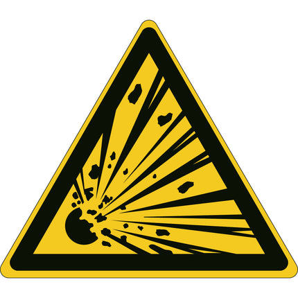 ISO Safety Sign  Warning explosive material