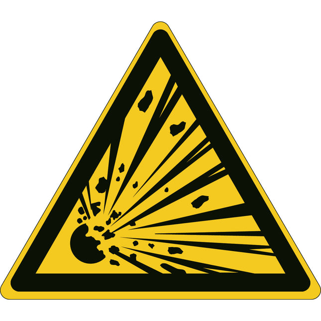 ISO Safety Sign  Warning explosive material