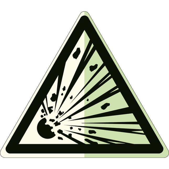 Glowinthedark safety sign