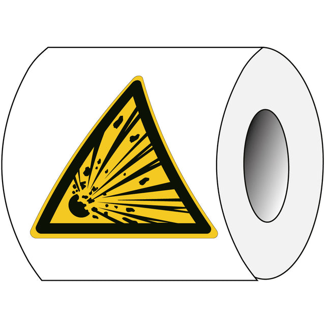 ISO Safety Sign  Warning explosive material