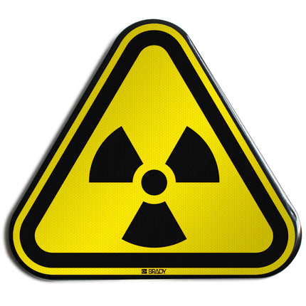 ISO Safety Sign  Warning Radioactive material or ionizing radiation